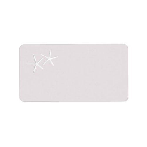 Starfish Printable Labels in Light Gray