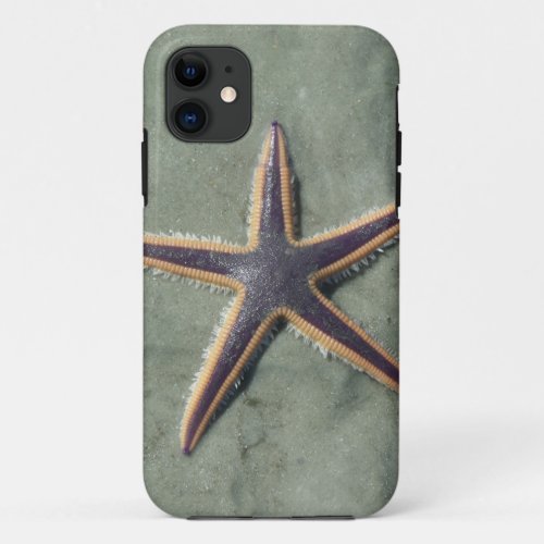 Starfish Purple sea star on beach iPhone 11 Case