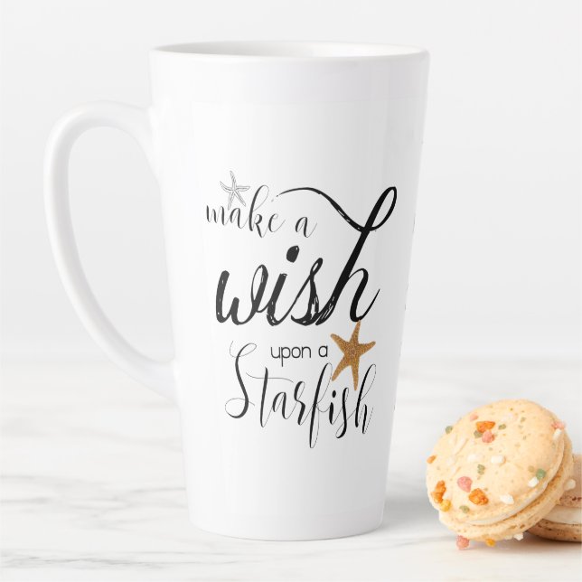 Starfish Quote Art Latte Mug (In Situ)