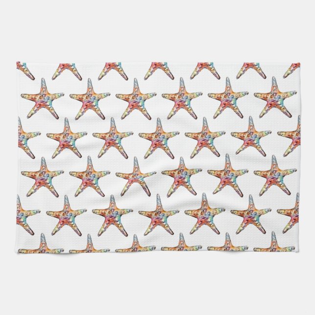 Starfish Rainbow Kitchen Towel (Horizontal)