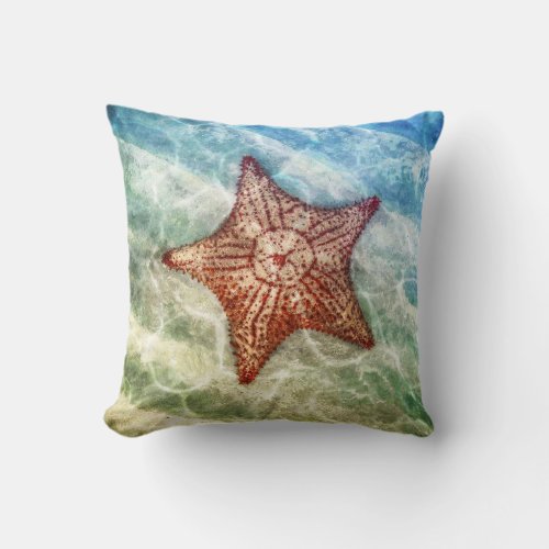Starfish Reflections Throw Pillow