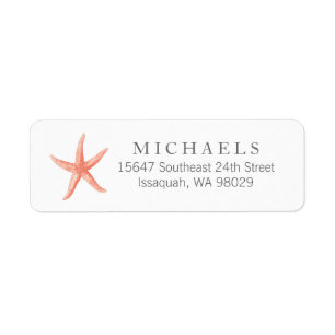 Starfish Return Address Labels