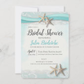 Starfish Ribbon Vintage Beach Bridal Shower Invitation (Front)