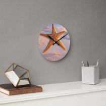 Starfish Round Clock