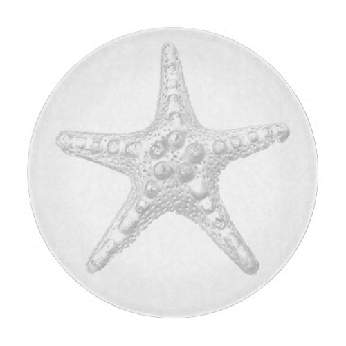 Starfish Round Glass Cutting Board