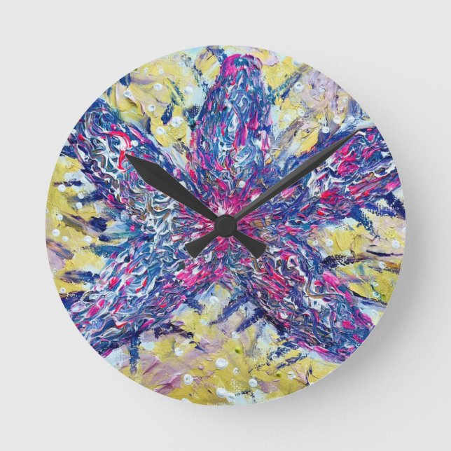 Starfish Round Wall Clock (Front)