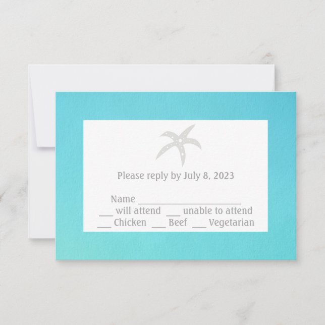Starfish Rsvp Respond Cards (Front)