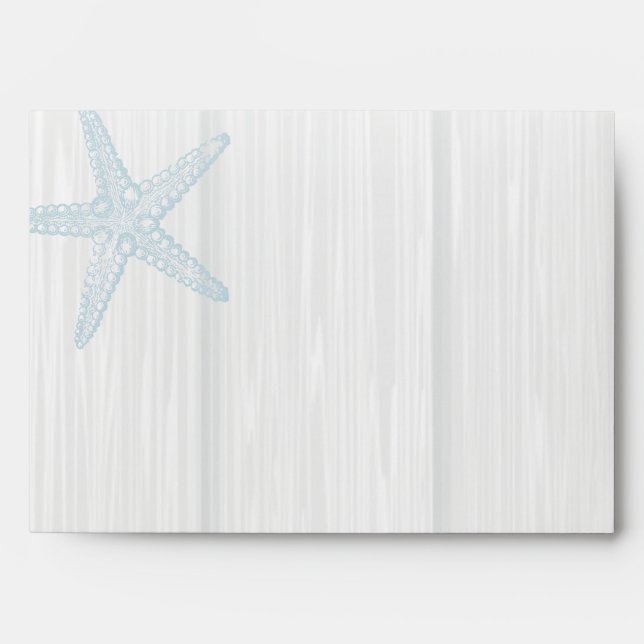 Starfish Rustic Beach Blue Vintage Tropical Envelope (Front)