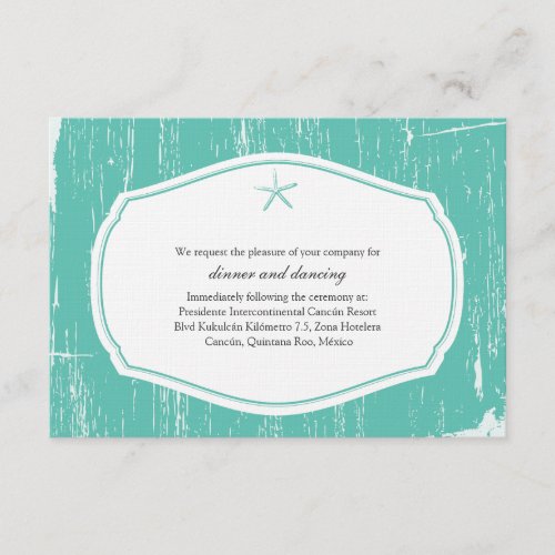 Starfish Rustic Beach Wedding Custom Invites