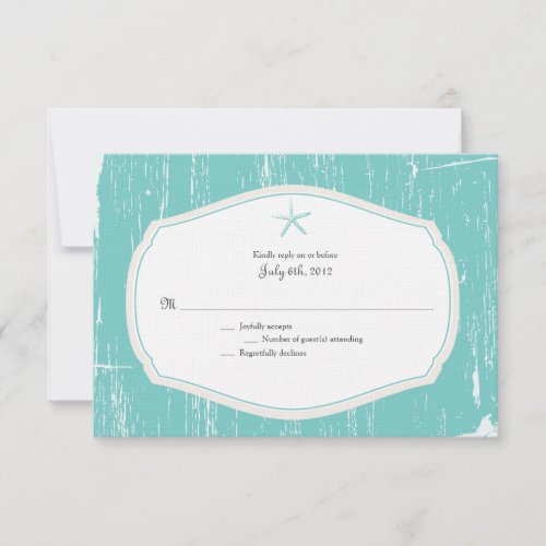 Starfish Rustic Beach Wedding RSVP