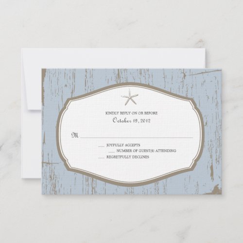 Starfish Rustic Beach Wedding RSVP