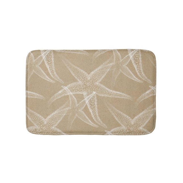 Starfish Sand Beach Bath Mat (Front)