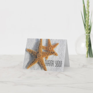 Starfish Sand Beach Ocean Theme Thank You Card