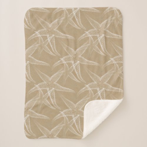 Starfish Sand Beach Sherpa Blanket