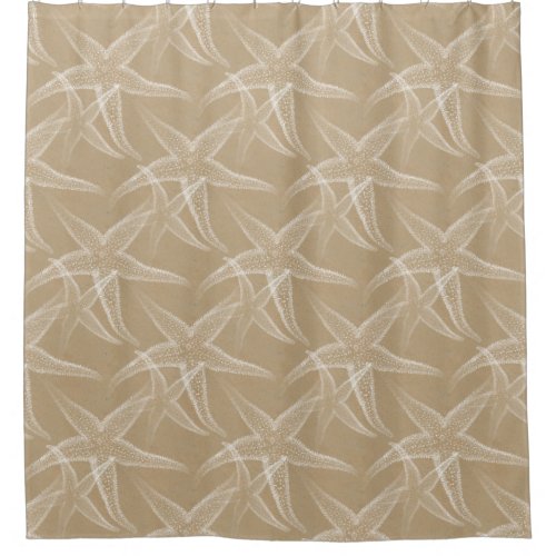 Starfish Sand Beach Shower Curtain