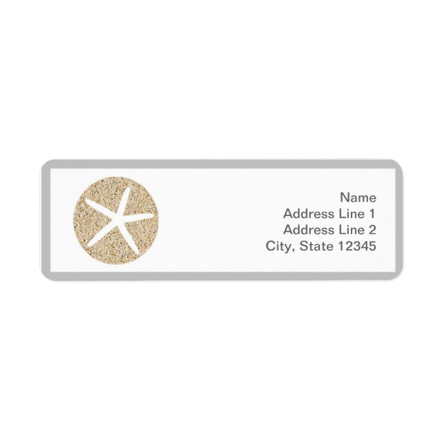 Starfish Sand Dollar Beach Address Envelope Labels (Front)