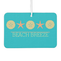 Starfish Sand Dollar Beach yellow orange turquoise Car Air Freshener