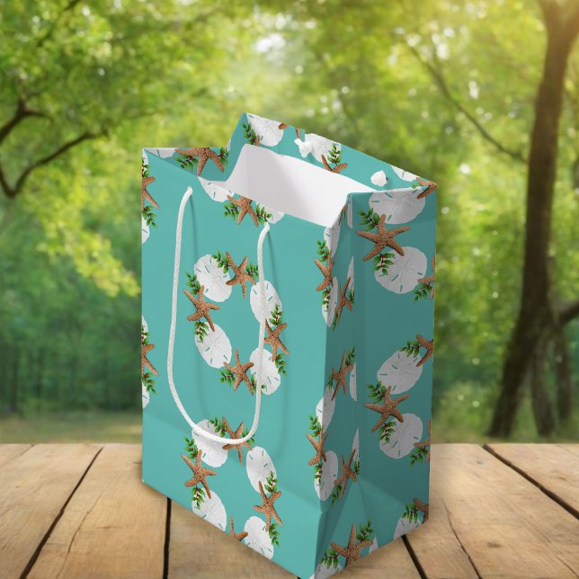 Starfish Sand Dollars Tropical Christmas Gift Bag (Creator Uploaded)