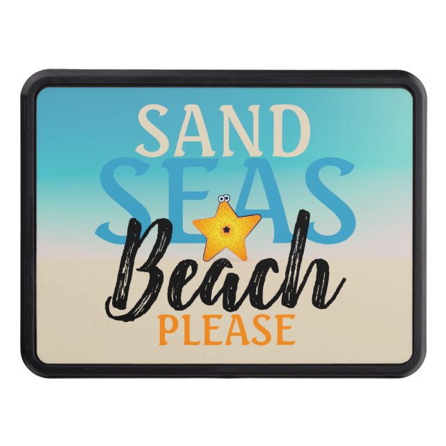 Starfish Sand Seas Beach Hitch Cover (Front)