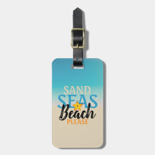 Starfish Sand Seas Beach Luggage Tag