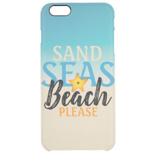 Starfish Sand Seas Beach Clear iPhone 6 Plus Case