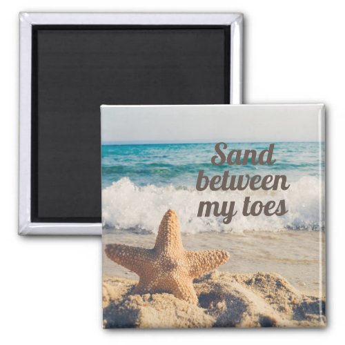Starfish Sandy Beach Ocean Sand Between Toes Magnet