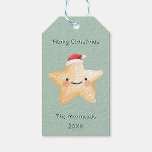Starfish Santa Merry Christmas Gift Tags