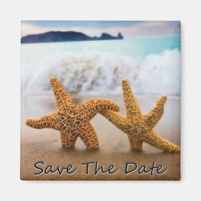 Starfish Save The Date Magnet (Front)