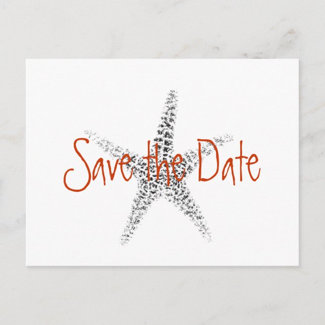 Starfish, Save the Date Postcard (Front)