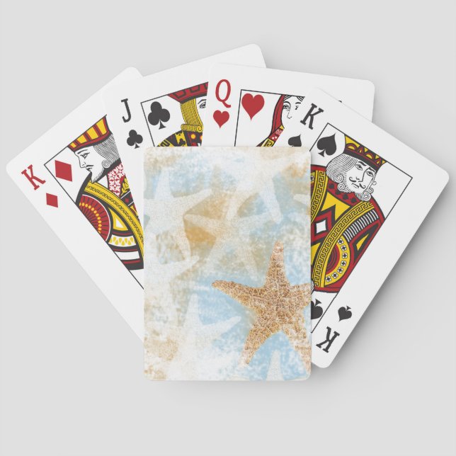 Starfish Sea Star Art Poker Cards (Back)