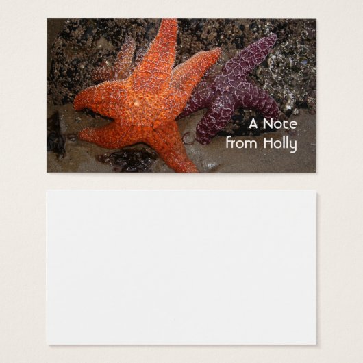 Starfish/Sea Stars, Cannon Beach OR, Photo 1 (Front & Back)