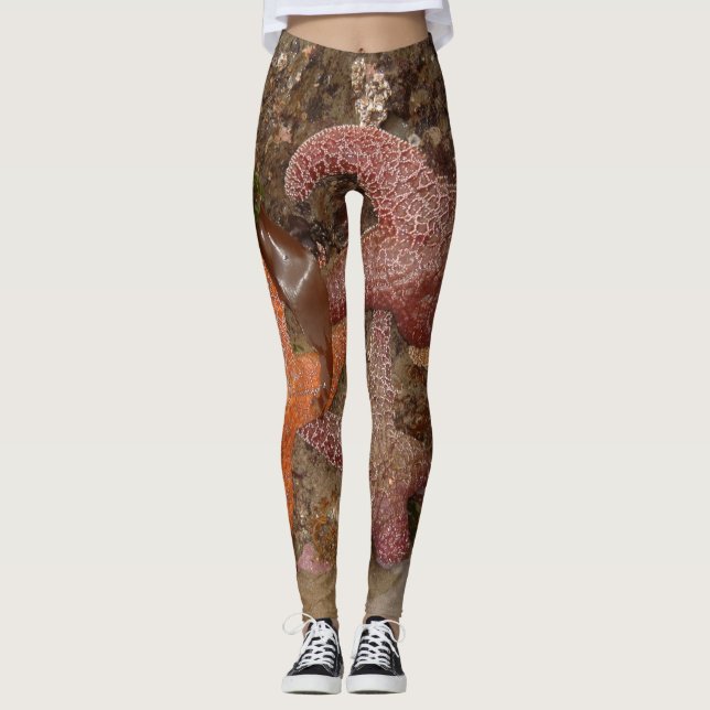 Starfish/Sea Stars in Cannon Beach, OR, Photo 4 Leggings (Front)