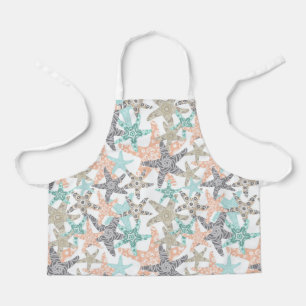 Starfish Seamless Pattern Apron