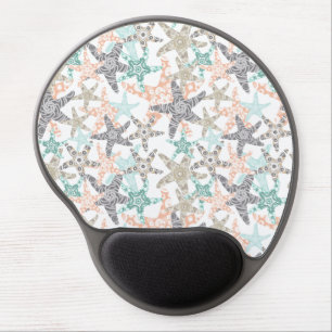 Starfish Seamless Pattern Gel Mouse Pad