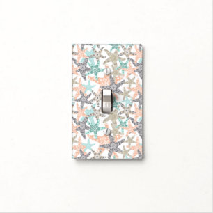 Starfish Seamless Pattern Light Switch Cover