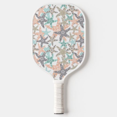 Starfish Seamless Pattern Pickleball Paddle