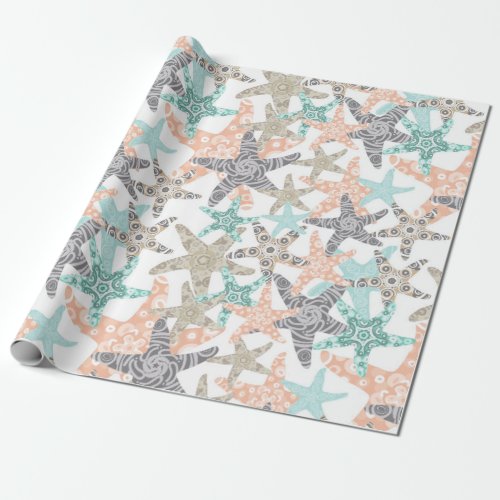 Starfish Seamless Pattern Wrapping Paper