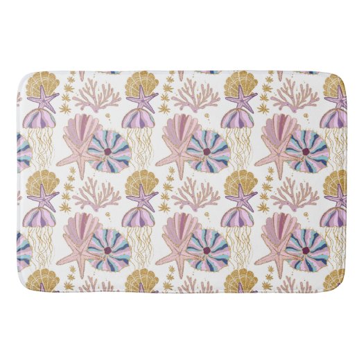 Starfish Seashell Blue Purple Pink Ocean Nautical