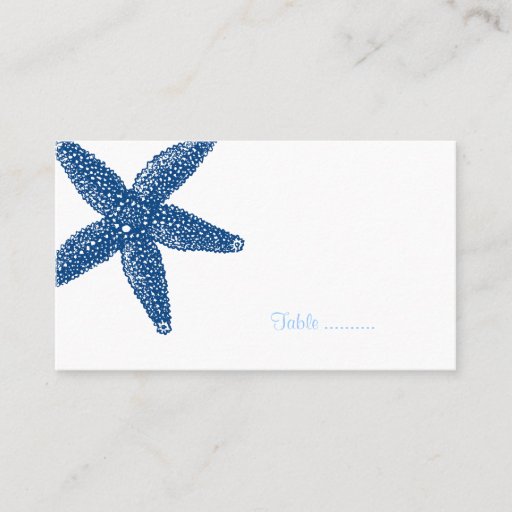 Customizable Starfish Seashell Place Card Business Cards