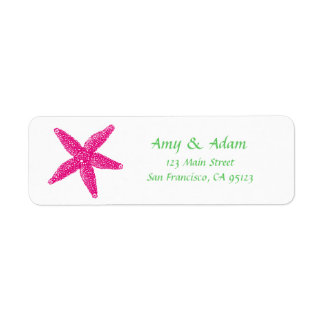 Starfish Seashell Return Address Label
