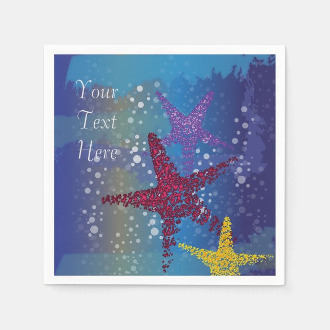 Starfish Seastar Paper Napkins (Front)