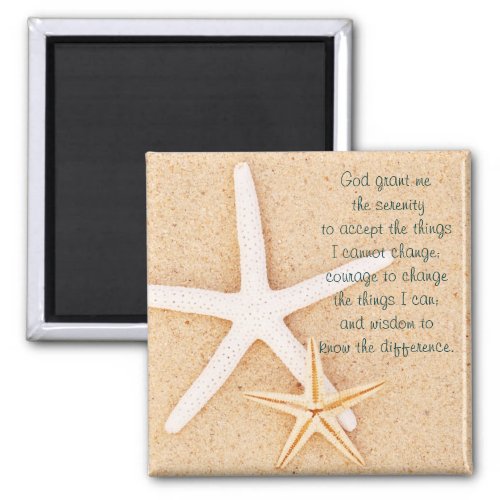 Starfish Serenity Prayer Magnet