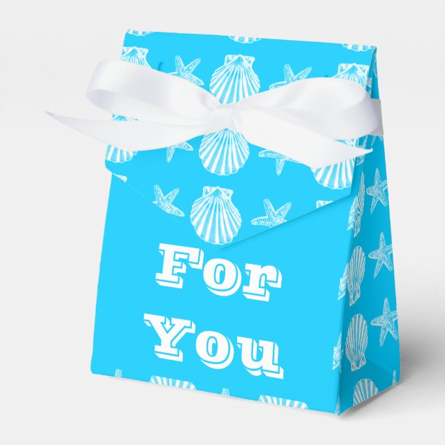 Starfish shell beach shells favor boxes (Front Side)