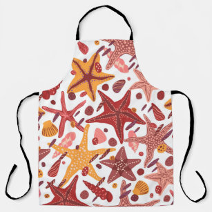 Starfish Shells: Scandinavian Sea Pattern Apron