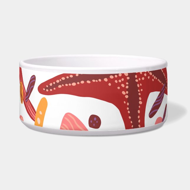 Starfish Shells: Scandinavian Sea Pattern Bowl (Front)