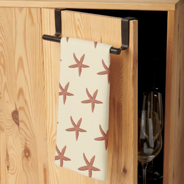 Starfish - Sherman Denton Fish Lithograph Kitchen Towel (Thirds Fold)