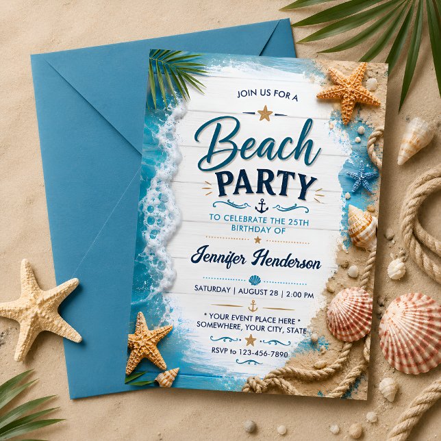 Starfish Shore Celebration Invitation (Creator Uploaded)