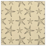 Starfish Sketch Drawing Pattern  Fabric