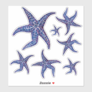 Starfish Stickers - BLUE