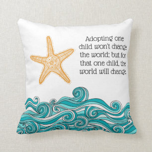 Starfish Story Adoption - Foster Care Throw Pillow